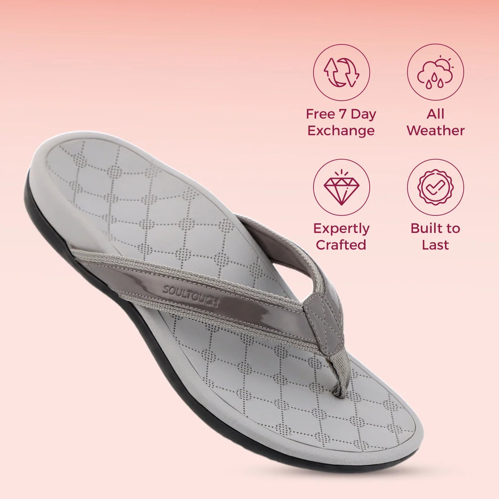Soul Touch Bella - Grey Comfort Slippers