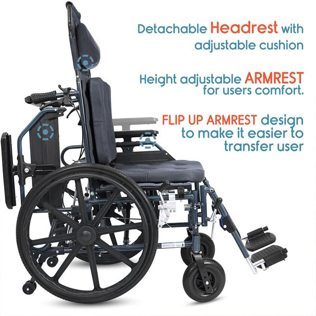 Kosmocare RCS306 Recliner Wheelchair On Rent