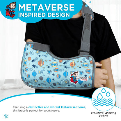 Vissco Champ Arm Sling Shoulder Support for Kids, Fracture Support, Immobilization, Prevents Shoulder Dislocation, Skin Friendly & Breathable Material.