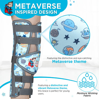 Vissco Champ Knee Brace for Kids (Firm Support) Knee Support for Osteoarthritis of knee joint, Pain Relief, Knee Stabilizer, Joint Injury, Knee Immobilizer