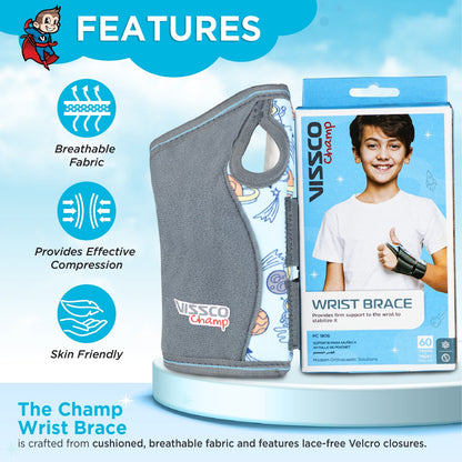 Vissco Champ Wrist Brace With Splint Provides Firm Support to the Wrist, Colle's fracture & Wrist Sprain/Strain, Postoperative Recovery