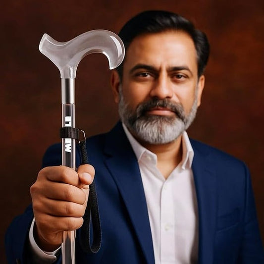 Mexple Onyxarcylic Premium Transparent Walking Cane
