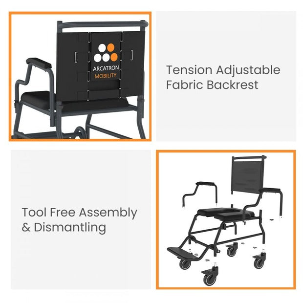 Arcatron 2000 Commode Wheelchair: Comfort & Convenience in One Mobility Solution