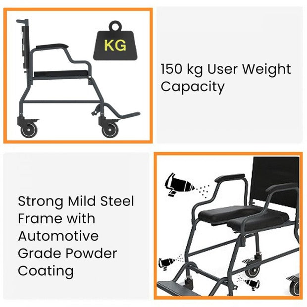 Arcatron 2000 Commode Wheelchair: Comfort & Convenience in One Mobility Solution