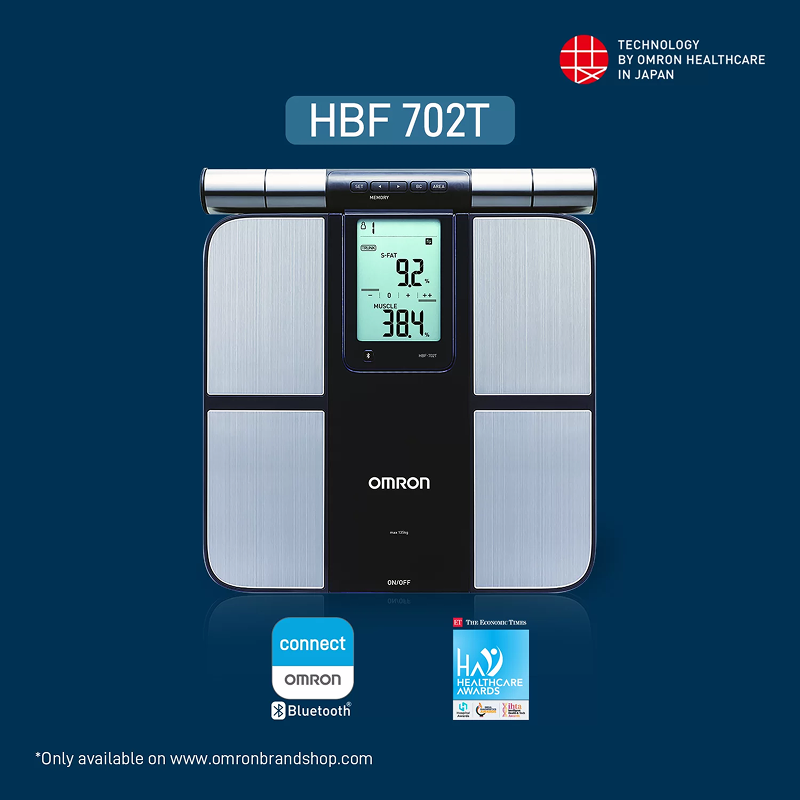Omron HBF-702T-AP Smart Weighing Scale with Body Fat & BMI Monitoring