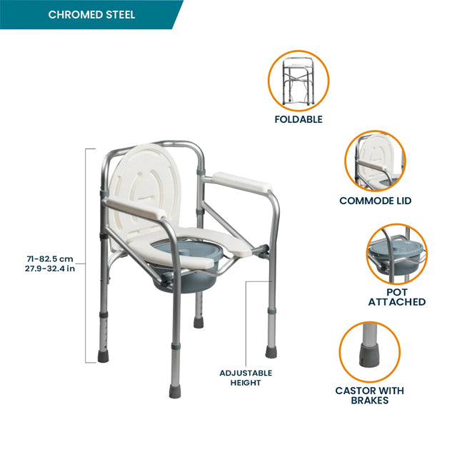 Arrex VP20 Aluminium Commode Chair