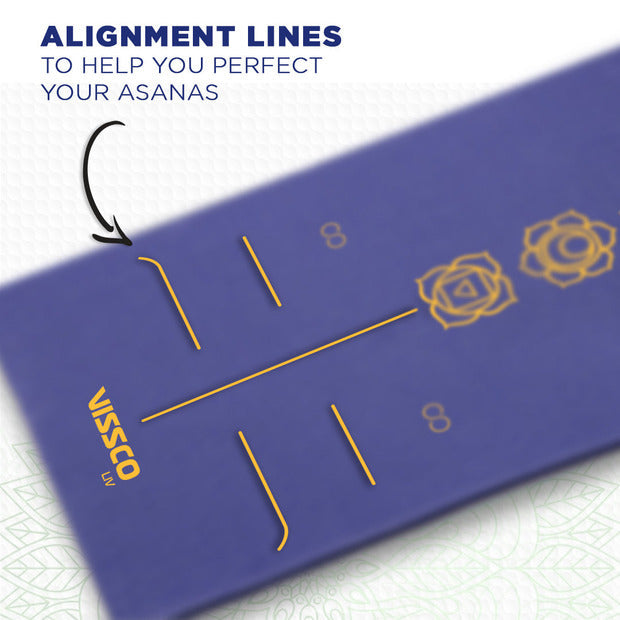 Vissco 6024 Blue Seven Chakras Alignment Yoga Mat 72″ x 24″