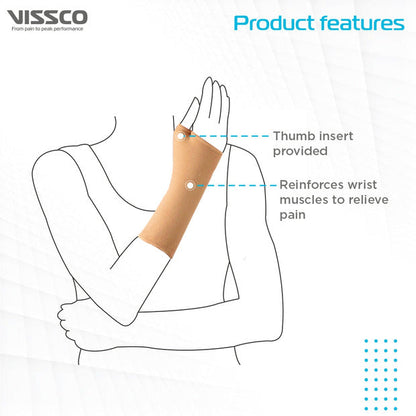 Vissco 0627 Elastic Pullover Wrist Support for Forearm & Carpal