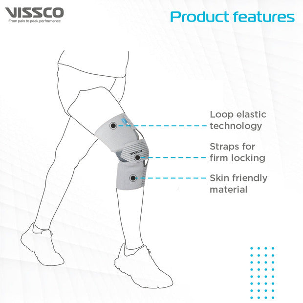 Vissco 0704 Knee Wrap With Loop Elastic Technology