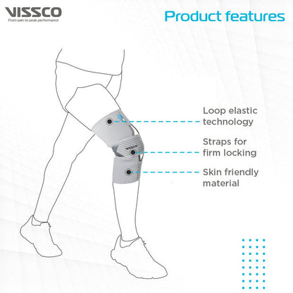 Vissco 0704 Knee Wrap With Loop Elastic Technology