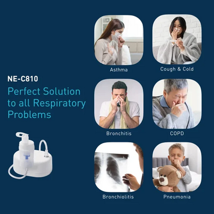 Omron NE-C810-IN Compressor Nebulizer for Kids & Adults, 5 Spare Air Filters, Home and Travel