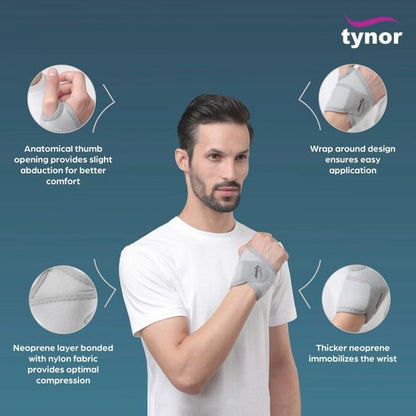 Tynor J03 Wrist Brace with Thumb (Neoprene)