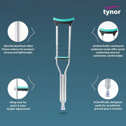 Tynor L21 Auxiliary Crutch Pair