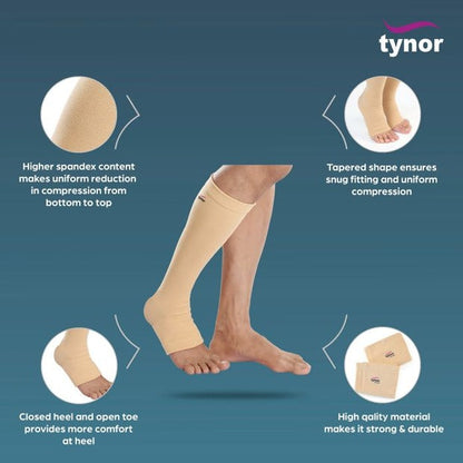 Tynor I16 Compression Stocking Below Knee Classic (Pair)