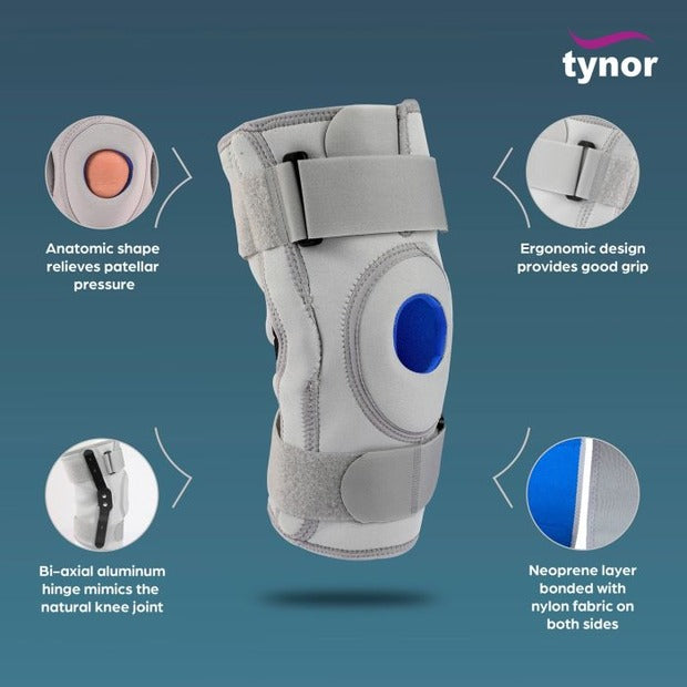 Tynor J01 Knee Support Hinged (Neoprene)