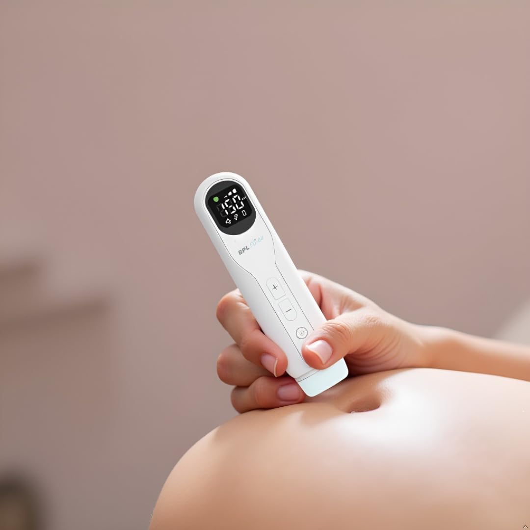 BPL Medical Technologies FD-04 Fetal Doppler|Pulse Wave Technology|Heartbeat Detection Machine for Home and Clinic Use - White