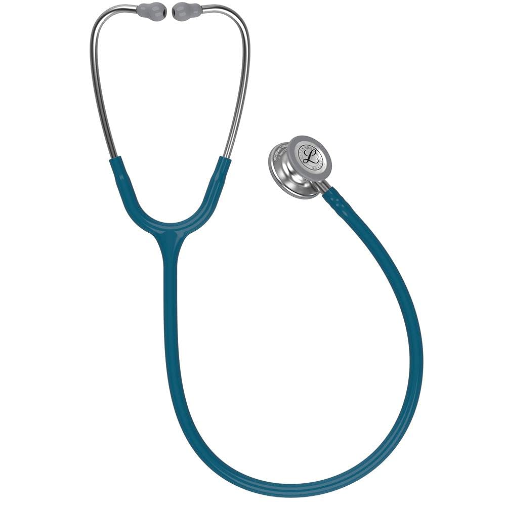 3M™ Littmann® Classic III™ Stethoscope, 5623, Standard-Finish Chestpiece, Caribbean Blue Tube, 27 in, 3 Each/Case