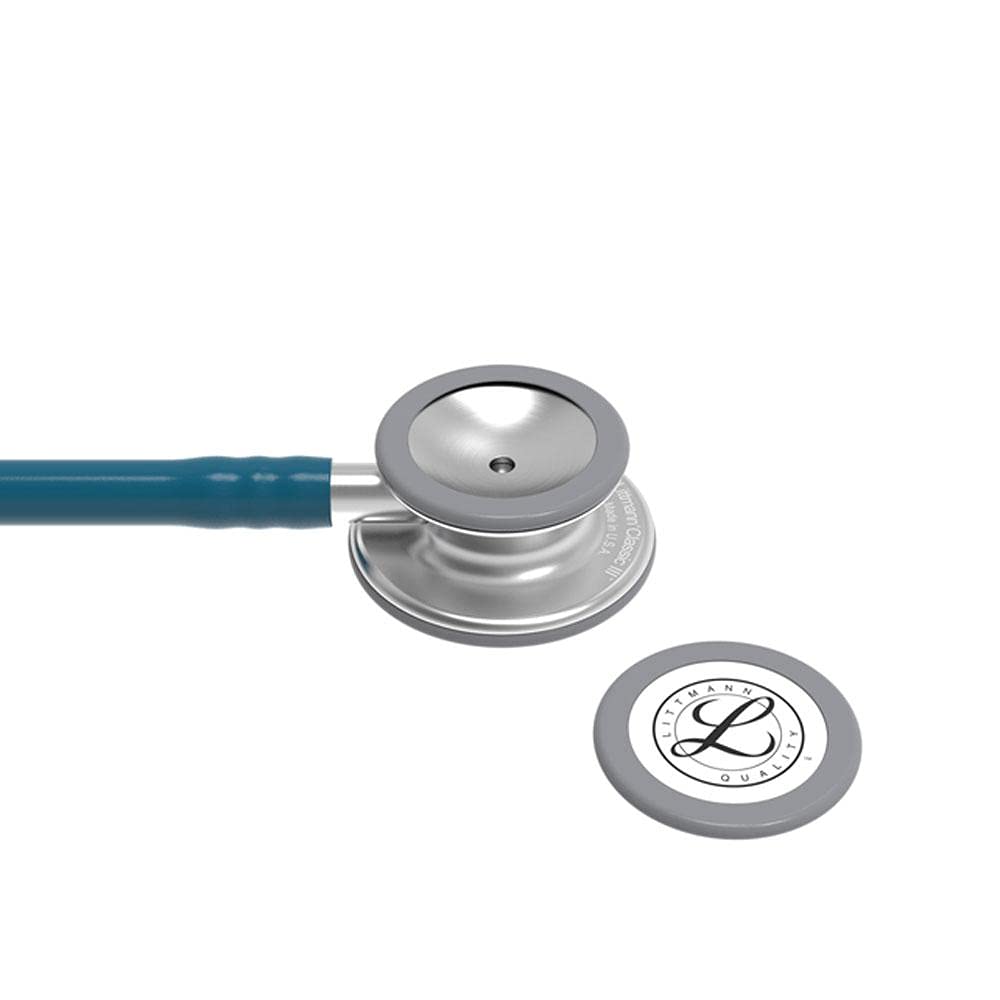 3M™ Littmann® Classic III™ Stethoscope, 5623, Standard-Finish Chestpiece, Caribbean Blue Tube, 27 in, 3 Each/Case