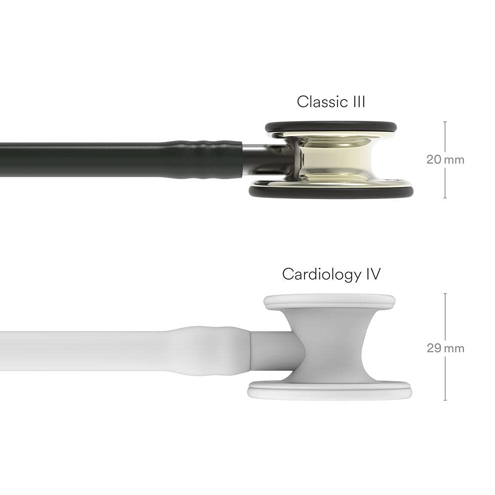 3M™ Littmann® Classic III™ Stethoscope, 5861, Champagne-Finish Chestpiece, Black Tube, Smoke Stem, 27 in, 3 Each/Case