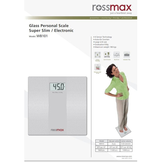 Rossmax WB101 Super Slim Digital Weighing Scale