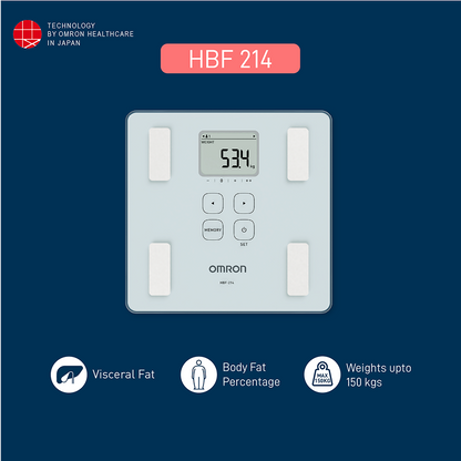 Omron HBF-214-AP Body Composition Monitor with Body Fat & BMI Analysis