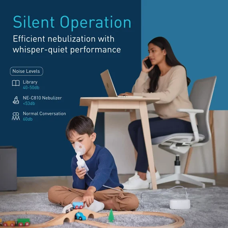 Omron NE-C810-IN Compressor Nebulizer for Kids & Adults, 5 Spare Air Filters, Home and Travel