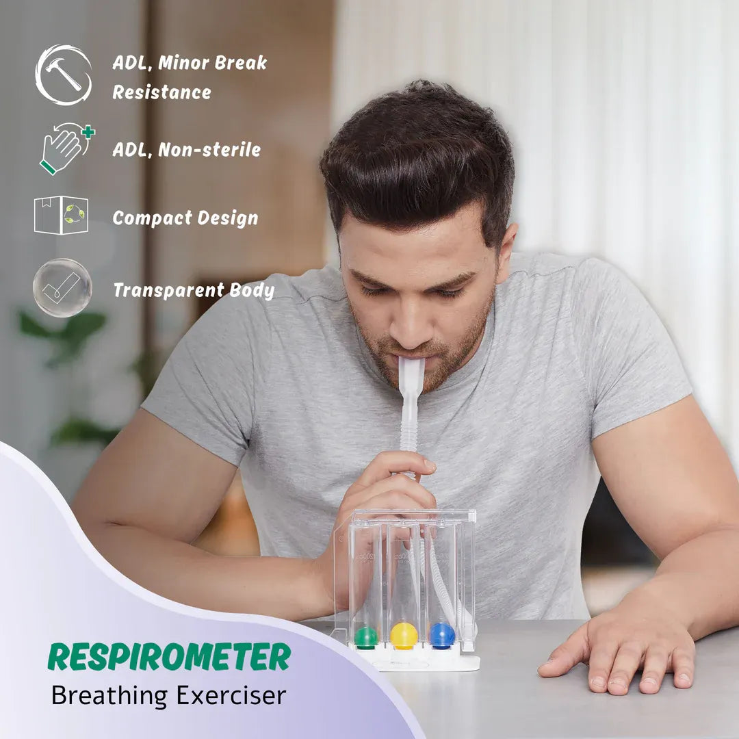 Romsons Respirometer Incentive Spirometer Deep Breathing and Lung Exerciser 1- Unit
