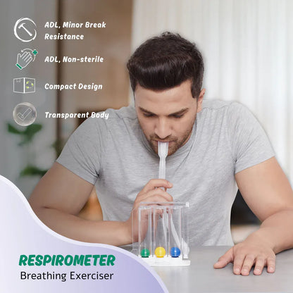 Romsons Respirometer Incentive Spirometer Deep Breathing and Lung Exerciser 1- Unit