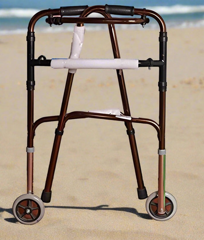 Karma WK51 Bronze Big Wheel Folding Walker For Patient Or Senior Citizen