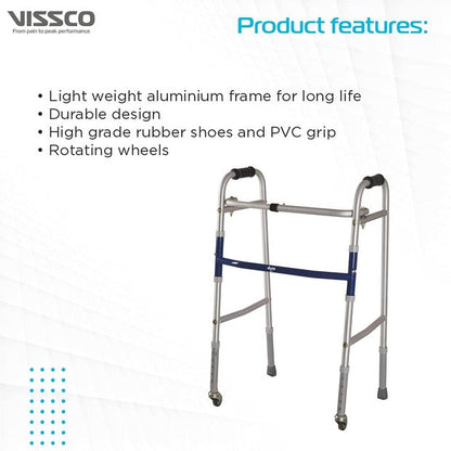 Vissco 2904 Dura Lite Aluminium Walker With Wheels