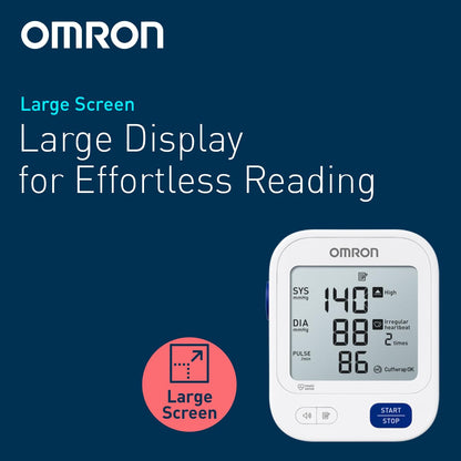 Omron HEM-716A-IN Automatic BP Monitor with Voice Guide (English & Hindi) & Large LCD Display