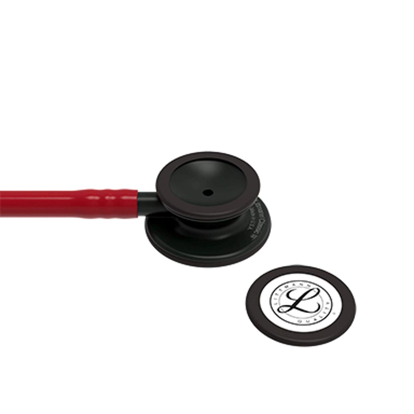 3M™ Littmann® Classic III™ Stethoscope, 5868, Black-Finish Chestpiece and Stem, Burgundy Tube, 27 in, 3 Each/Case