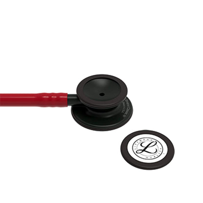 3M™ Littmann® Classic III™ Stethoscope, 5868, Black-Finish Chestpiece and Stem, Burgundy Tube, 27 in, 3 Each/Case