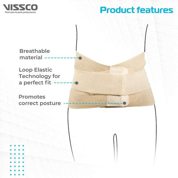 Vissco 0112 Sacro Lumbar Belt 12" Back Double Strap