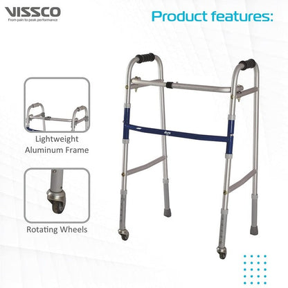 Vissco 2904 Dura Lite Aluminium Walker With Wheels