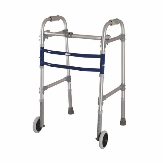 Vissco 2946 Dura Max Aluminium Walker With Straight Big Wheel