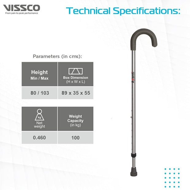 Vissco 0910 Avanti U Shape Walking Stick