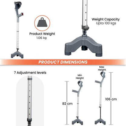 Vissco 0904 Astra Max Elbow Crutch Tripod Base