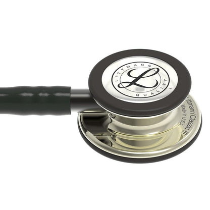 3M™ Littmann® Classic III™ Stethoscope, 5861, Champagne-Finish Chestpiece, Black Tube, Smoke Stem, 27 in, 3 Each/Case