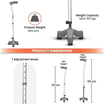 Vissco 0907 Avanti L Shape Tripod Stick