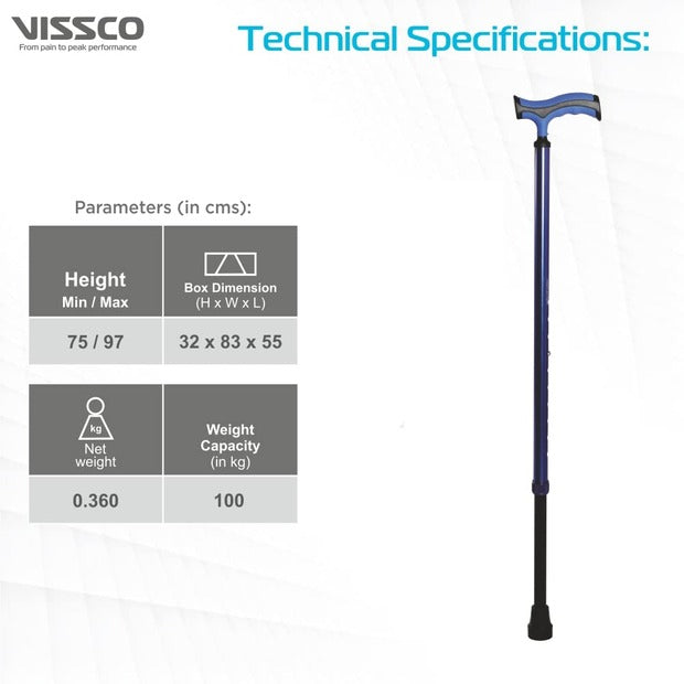 Vissco 2911 Avanti Plus - T Shape Aluminum Single Stick