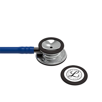 3M™ Littmann® Classic III™ Monitoring Stethoscope, 5863, Mirror - Finish Chestpiece, Navy Blue Tube, Smoke Stem