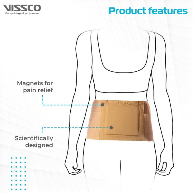 Vissco 0104 Magnetic Back Support for for the Lumbar Spine