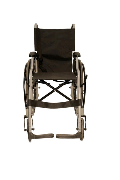 Forza Freedom Panther Self Propelled/Attendant Driven Economy Wheelchair | Mild Steel | Lightweight Foldable Design | 8” PU Castor & 24” Rear Wheel | Weight Capacity 100 kg