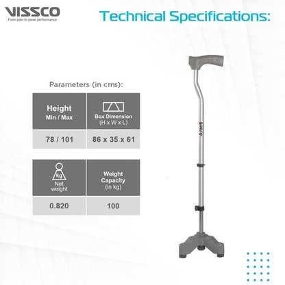 Vissco 0907 Avanti L Shape Tripod Stick