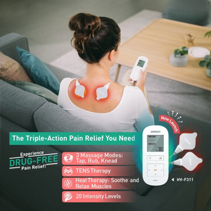 Omron HV-F311-BAP Electronic Nerve Stimulator – Wireless TENS Massager for Pain Relief