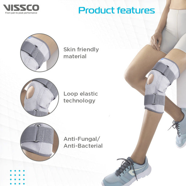 Vissco 0718 Stretchable Hinged Elastic with Open Patella