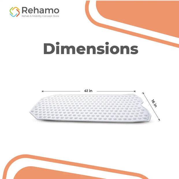 Rehamo Transparent Clear Non-Slip Bath Mat with Suction Cups