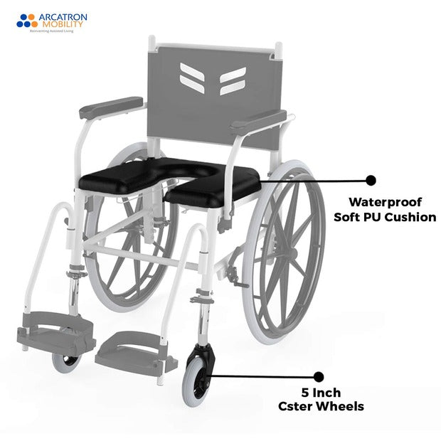 Arcatron Prime FPS005 Shower Commode Wheelchair