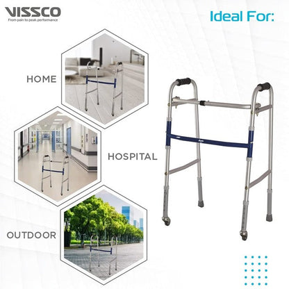 Vissco 2904 Dura Lite Aluminium Walker With Wheels